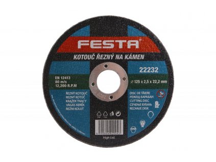 Kotouč řezný FESTA na kámen (Rozměr 125 x 2.5 mm)