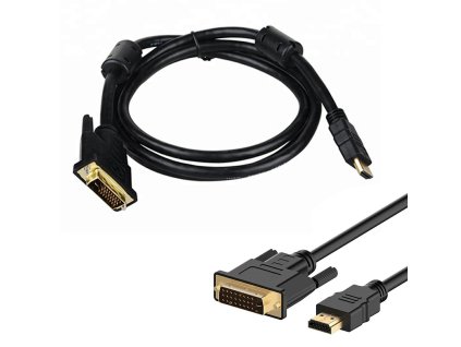 201252 hd8 hdmi kabel 19pin dvi 2m zlaty
