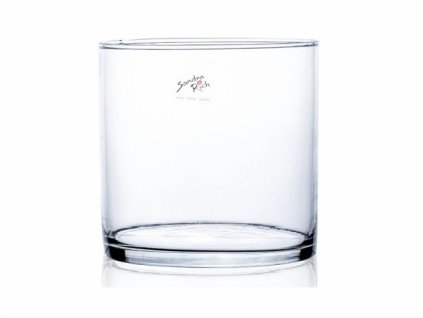 213897 vaza cyli valcovita rucni vyroba sklenena d15x15cm