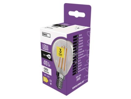 214260 led zarovka filament mini globe 3 4w e14 neutralni bila