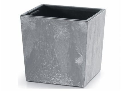 216138 obal na kvetnik urbi square low beton 2v1 plast 30x30x29cm