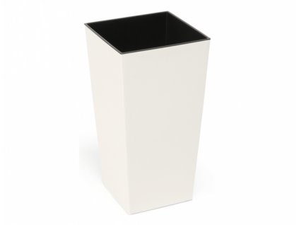 219213 obal na kvetnik finezia dekor plastovy bezovy 30x30x57cm