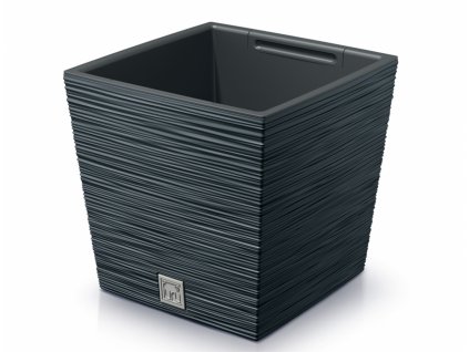 239385 obal na kvetnik furu square low 2v1 plastovy 30x30x29cm