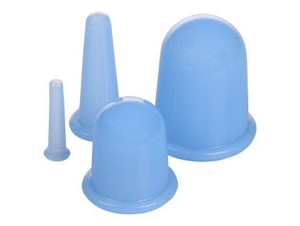 330445 cups 4pack masazni silikonove banky modra baleni 1 sada
