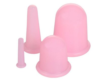 330439 cups 4pack masazni silikonove banky ruzova baleni 1 sada