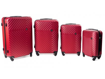 RGL 741 Cestovní skořepinový kufr, červený (Velikost 66x43x27 cm)
