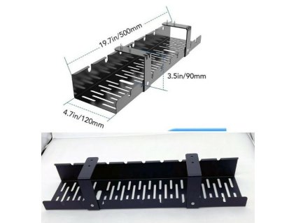 338908 da263 kabelovy organizator pod stolni stolu cerny vrchnik