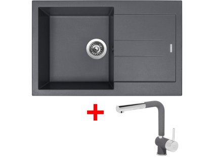 382076 sinks amanda 780 titanium mix 3 p gr