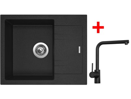 374081 sinks linea 600 granblack elka cerna matna