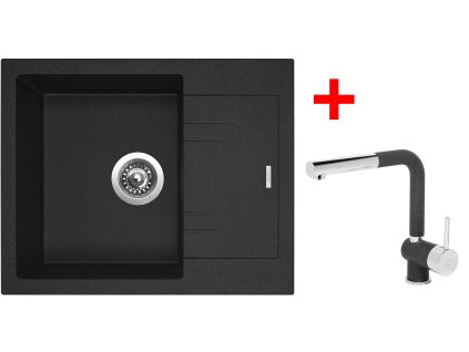 374063 sinks linea 600 granblack mix 3 p gr