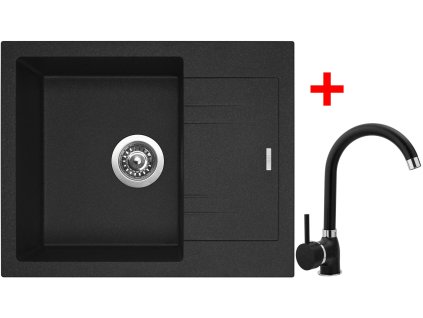 374156 sinks linea 600 granblack polo gr