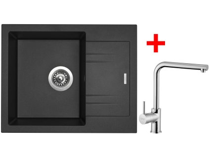 374105 sinks linea 600 metalblack elka