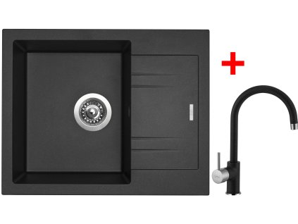374123 sinks linea 600 metalblack vitalia gr