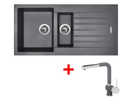 373148 sinks perfecto 1000 1 titanium mix 3 p gr