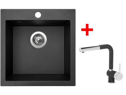 373340 sinks viva 455 metalblack mix 3 p gr