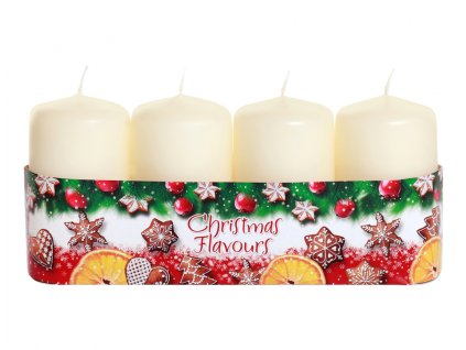 341494 svicka adventni vonna christmas flavours d4x7cm 4ks