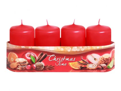 341503 svicka adventni vonna christmas time d4x7cm 4ks