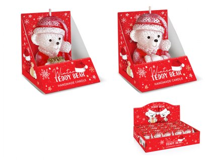 341518 svicka vanocni vanoce zimni medvidek 7 5cm 80g