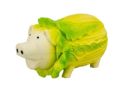 341638 cabbage pig prasatko v zeli 23 cm latexova hracka se zvukem svetlezelena