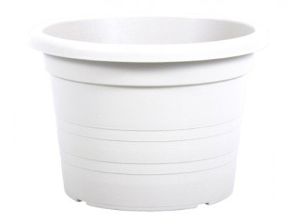 353101 kvetnik cilindro plastovy bily d50x35cm