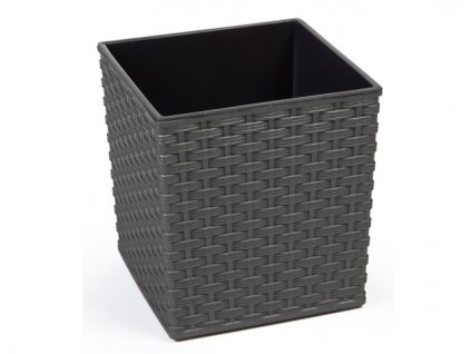 350347 obal na kvetnik juka rattan plastovy 40x40x41cm