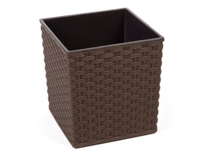 354124 obal na kvetnik juka rattan plastovy 40x40x41cm
