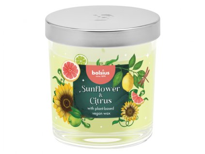 357082 svicka ve skle slunecnice a citrus d7x8cm kovove vicko