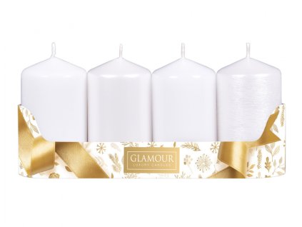 363464 svicka adventni valec mix povrchu d5x9cm 4ks