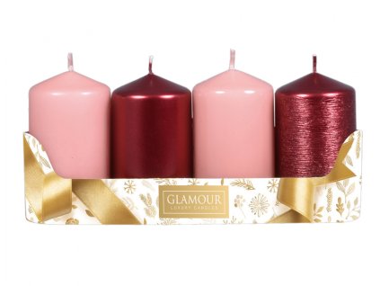 363467 svicka adventni valec mix povrchu d5x9cm 4ks