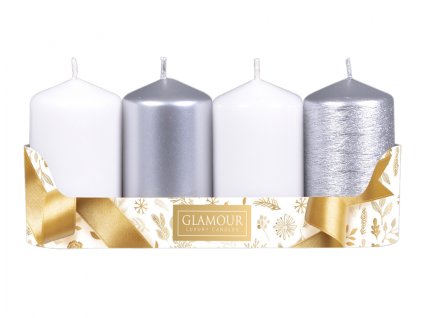 363479 svicka adventni valec mix povrchu d5x9cm 4ks