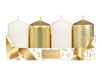 363482 svicka adventni valec mix povrchu d5x9cm 4ks