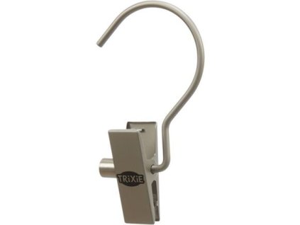 364703 hacek s klipsem 6 2 x 11 3 x 2 9 cm stribrna matna