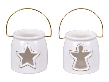 366830 svicen na cajovou svicku porcelanovy mix d8x9cm