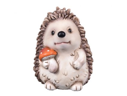 366926 jezek s muchomurkou polyresinovy 10x10x12cm