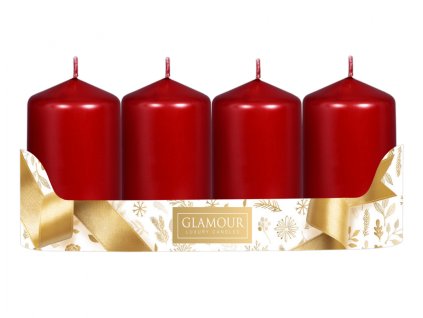 366956 svicka adventni valec metalicka leskla d5x9cm 4ks