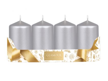 366959 svicka adventni valec metalicka leskla d5x9cm 4ks