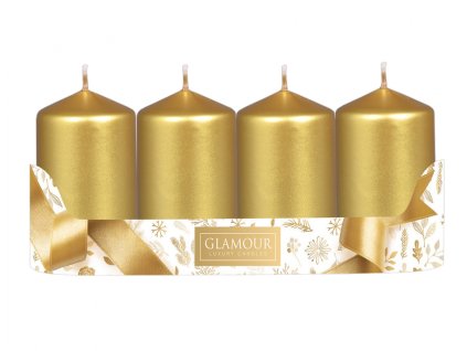 366962 svicka adventni valec metalicka leskla d5x9cm 4ks