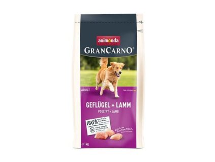 368225 grancarno dog dryfood adult s drubezim a jehnecim masem 1kg
