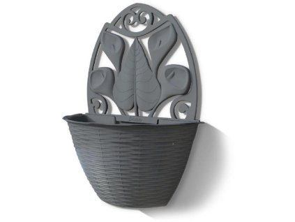 370841 bama zavesny kvetinac gerla paglia 32cm antracit
