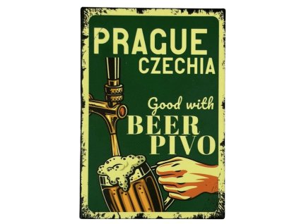 376331 gifty city plechovy magnet 8x5 5 cm retro vycep piva
