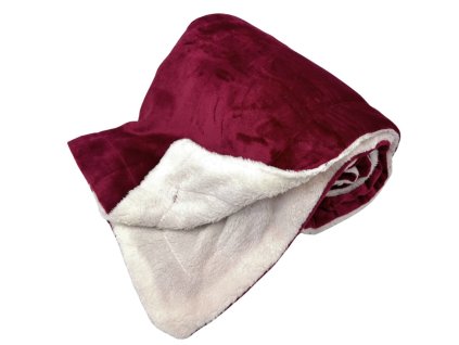 376592 home elements deka 150 x 200 cm s berankem mikroflanel cervena