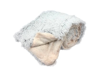 376577 home elements deka 150 x 200 cm s berankem mikroflanel stribrna