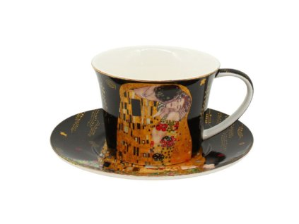 369593 home elements hrnek 250 ml s podsalkem klimt polibek tmavy