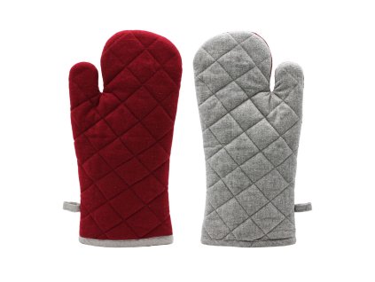 369254 home elements chnapka s magnetem cervena bezova z recyklovane bavlny
