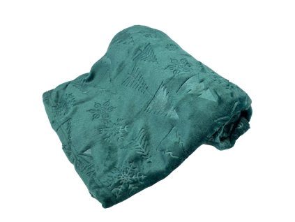 376610 home elements mikroflanelova deka 150 x 200 cm 220 gsm tmave zelena jacquard