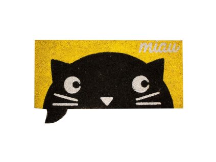 370691 home elements rohoz z kokosovych vlaken miau zluta 32x68 cm