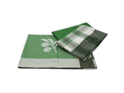369059 home elements set uterek z egyptske bavlny 50 70 cm 3 ks zelene listy