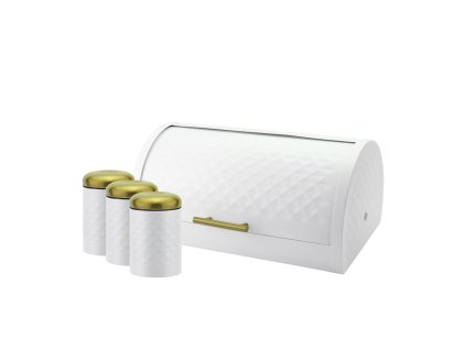 372482 home elements hr chlebnik kovovy 3 dozy na potraviny kov s lakovanou vrstvou barva bila