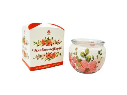 386294 arome svicka 90 g ve skle a flower boxu vsechno nejlepsi strawberry cream