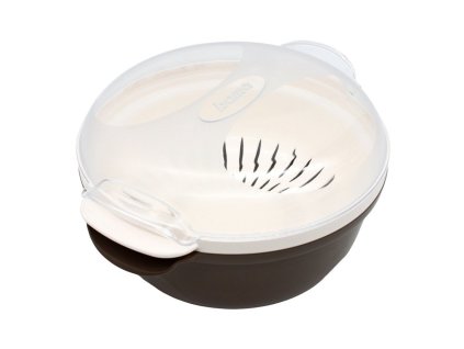 371606 naparovaci hrnec do mikrovlne trouby cooky 1 8l hneda